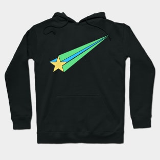 green and blue Starfall Hoodie